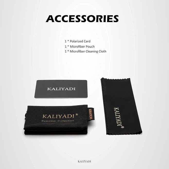 KALIYADI Polarized Sunglasses for Men and Women Semi-Rimless Frame Driving Sun glasses UV Blocking S23-2