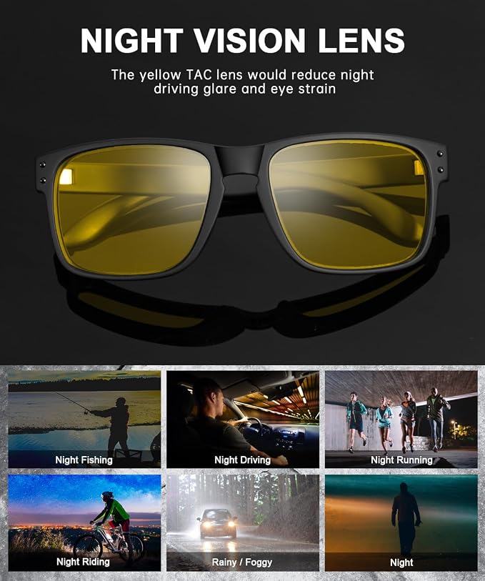 KALIYADI Polarized Sunglasses for Men and Women Vintage Style Sun Glasses for Fishing Running Driving with UV Protection FBAS66-13-13-13