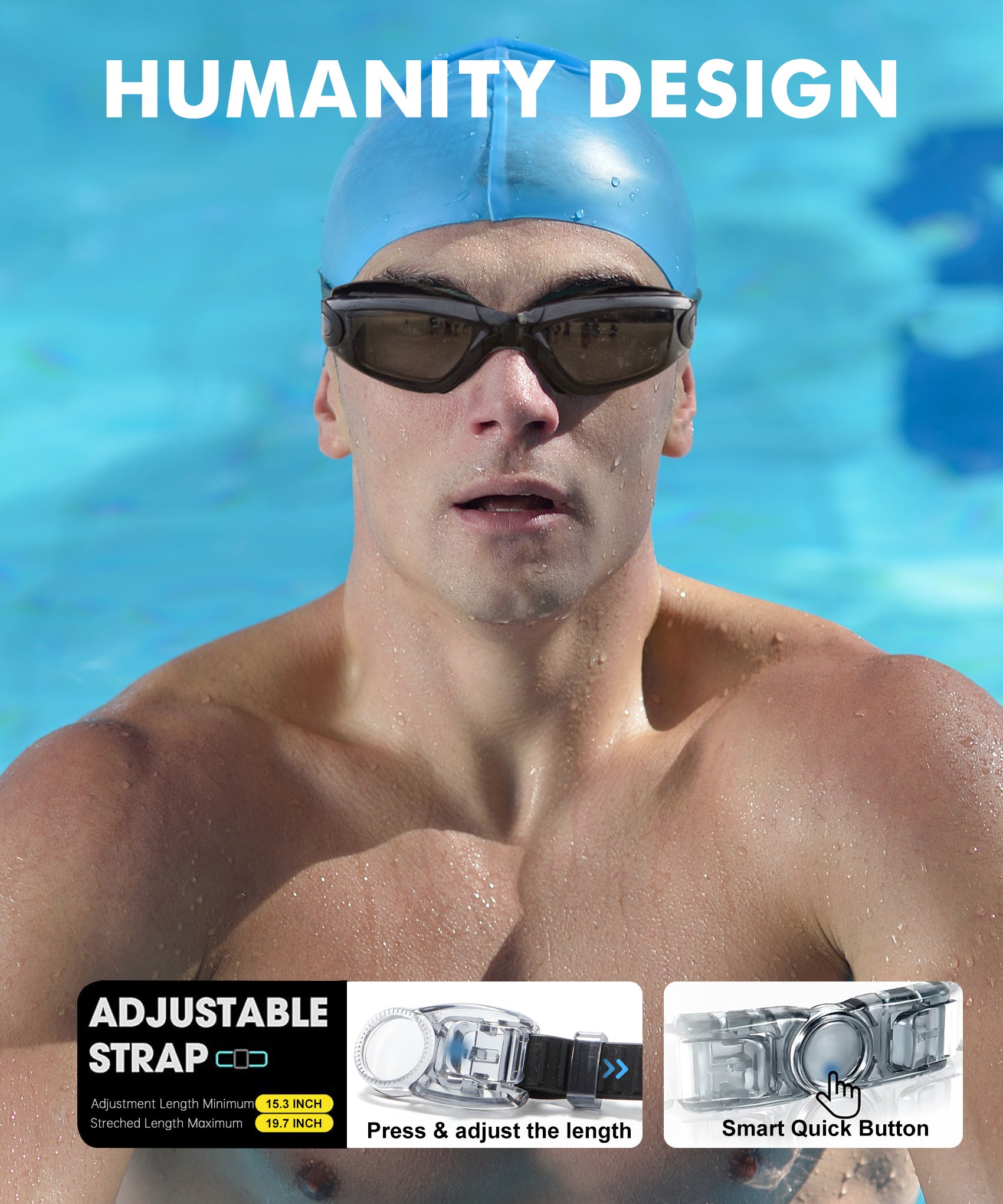 KALIYADI Swim Goggles Adult Goggles-Swimming-men and Women: Anti Fog No Leak and Ultra-wide Field of View 3 Pack WMKAY01-1-2-3