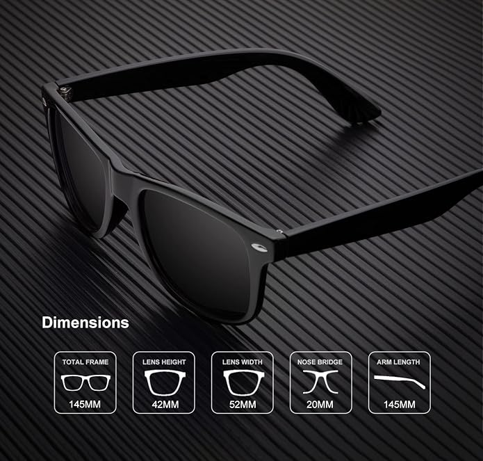 KALIYADI Polarized Sunglasses for Men and Women Matte Finish Sun glasses Color Mirror Lens UV Blocking (3 Pack) FBAKAS22-1-2-5