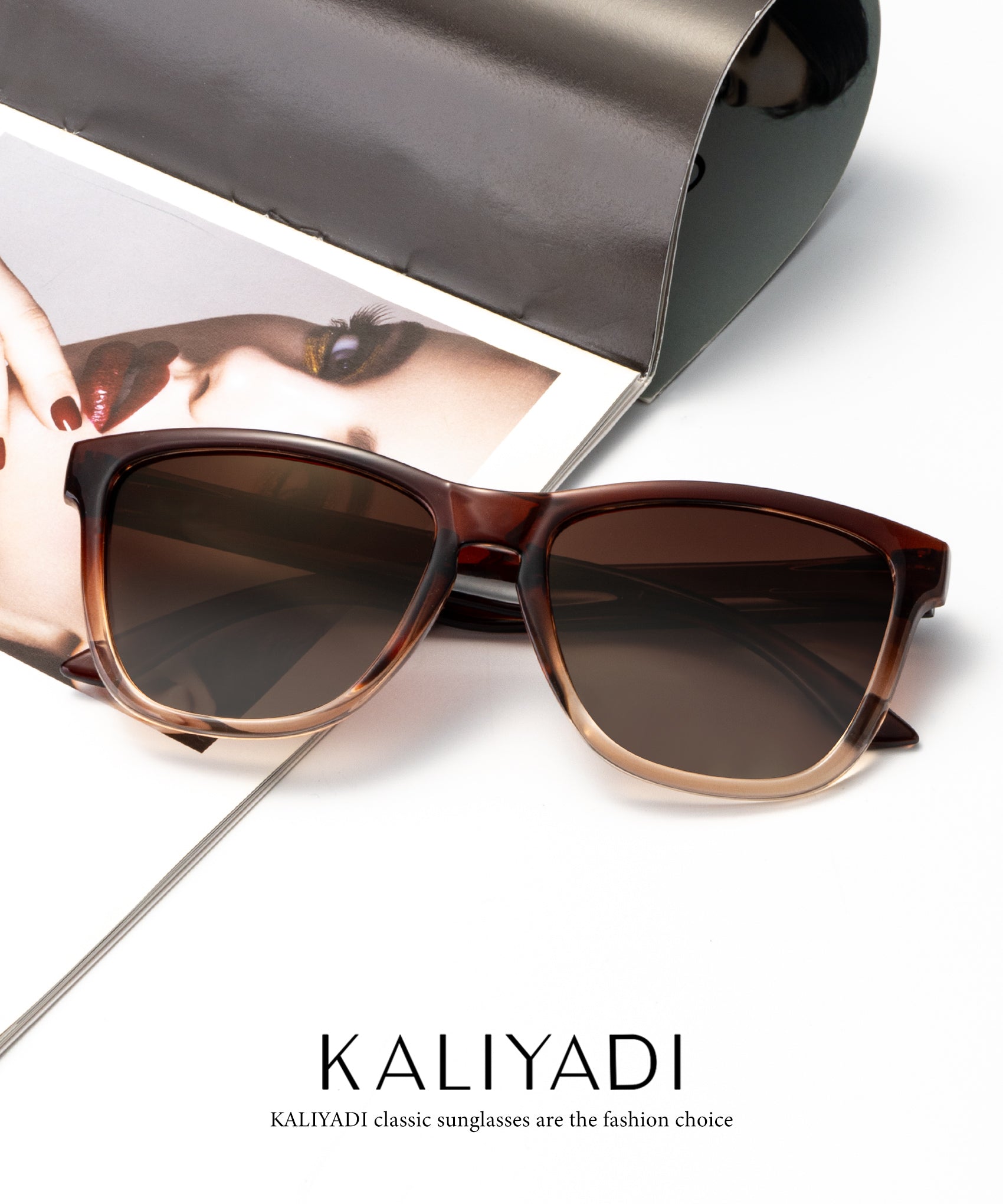 KALIYADI Polarized Sunglasses for Women Men Retro Square Sun Glasses UV Protection(WMKAS06-5)