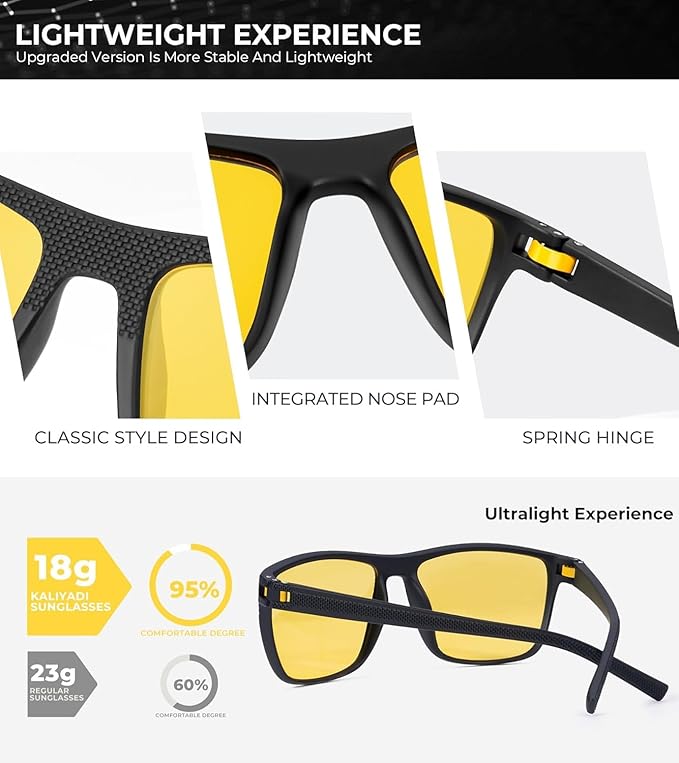KALIYADI Mens Sun-Glasses Polarized Sunglasses-Men: Classic Sunglasses with Ultraviolet Protection for Driving Fishing Golf S45-31-31-31-31