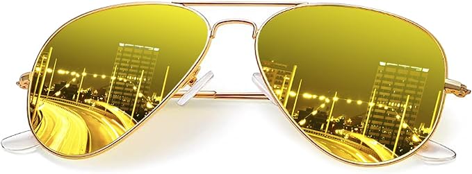 KALIYADI Classic Aviator Sunglasses for Men Women Driving Sun glasses Polarized Lens UV Blocking FBAKAS24-17L