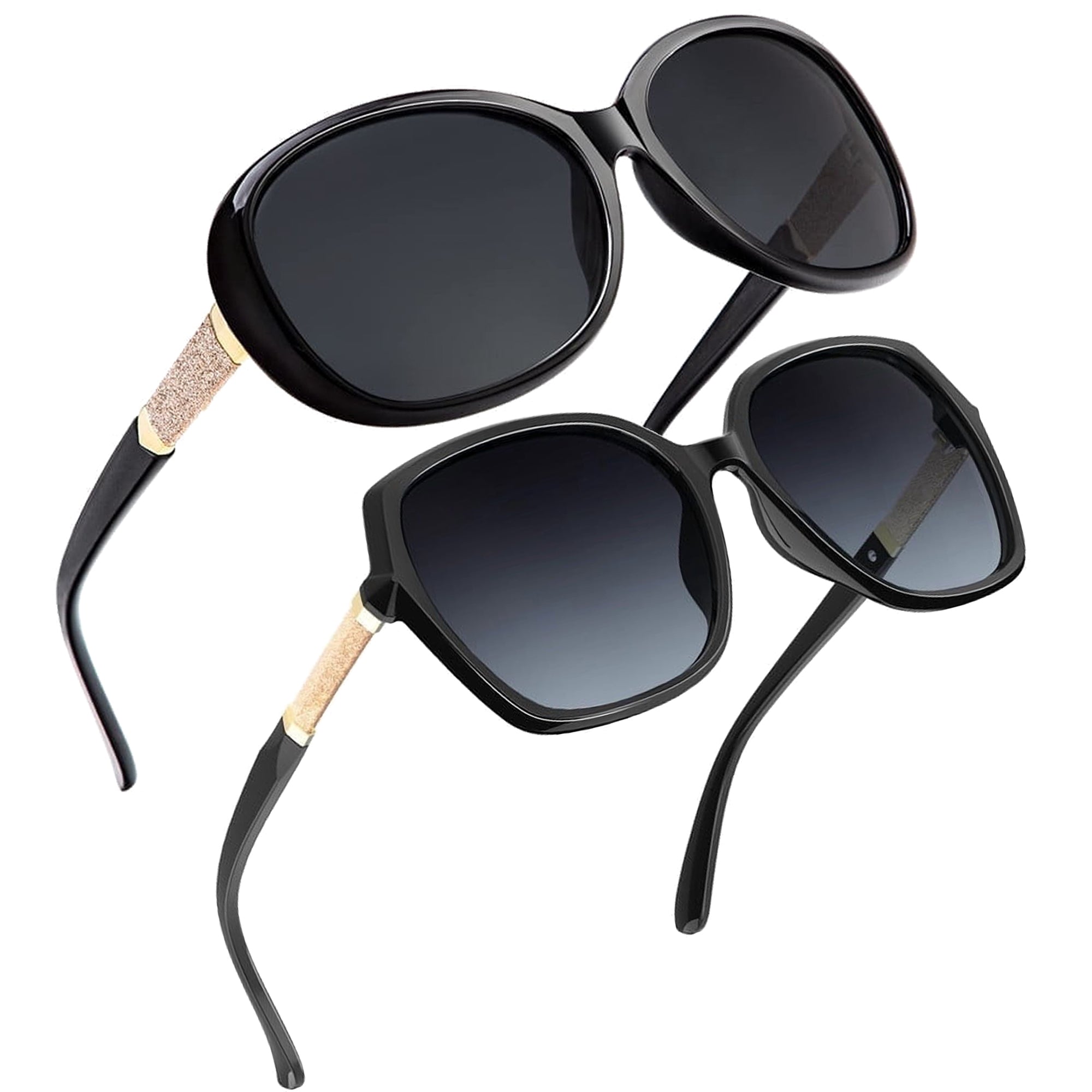 KALIYADI Polarized Sunglasses for Women,Oversized Sun Glasses UV Blocking(WMKAS3703-1-3)