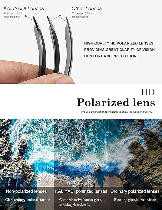 KALIYADI Polarized Sunglasses for Men and Women Matte Finish Sun glasses Color Mirror Lens UV Blocking (3 Pack) S22-1-2-16
