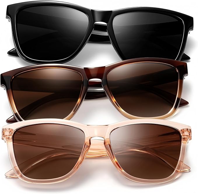 KALIYADI Womens-Sunglasses Polarized Sunglasses-Womens Trendy: Retro Sun Glasses with UV Protection for Travel Driving S06-1-5-19