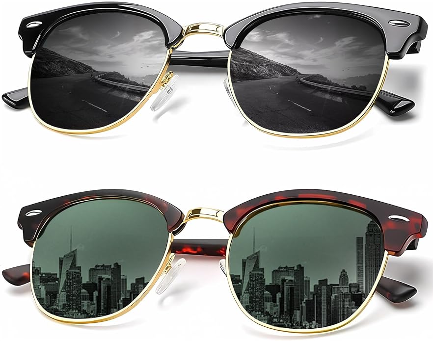 KALIYADI Sunglasses Men Polarized for Mens and Womens Unisex Sun Glasses for Driving UV Protection S23-1-2