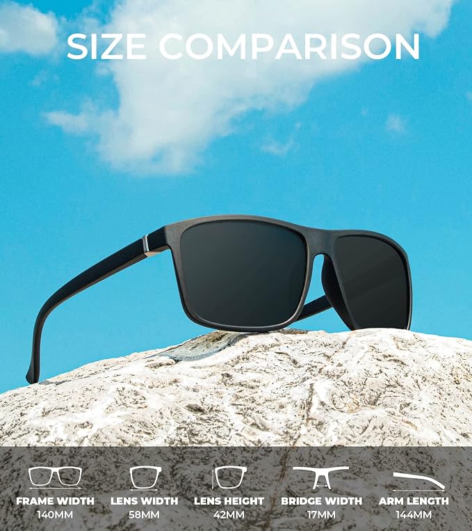 KALIYADI Sunglasses for Mens Polarized-Sunglasses: Men Sun Glasses with UV400 Protection for Driving Fishing Golf  KAS11-1