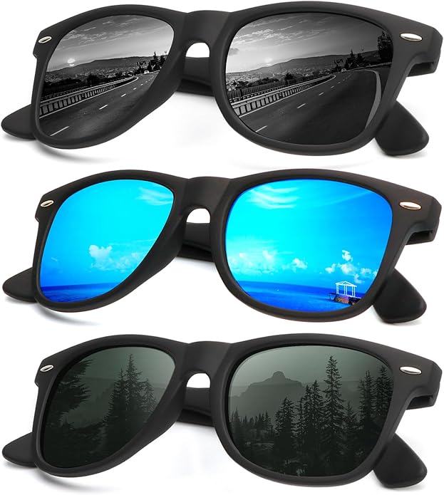 KALIYADI Sunglasses Men Polarized for Mens and Womens Unisex Sun Glasses for Driving UV Protection S22-1-2-7