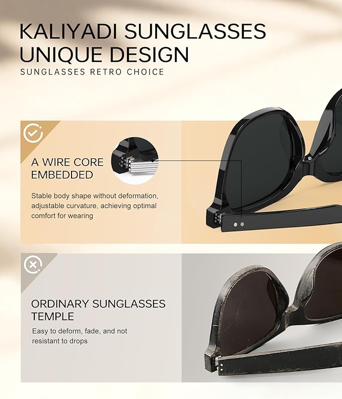 KALIYADI Mens Sunglasses Womens Sunglasses Small Face: Square Polarized Sunglasses-Men for Driving Fishing Golf UV400 S83-1