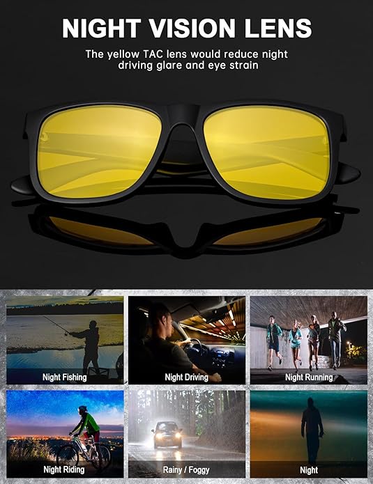 KALIYADI Sunglasses Men Polarized Sun glasses for Mens Womens Classic Matte Black Frame UV Protection 3pack S65-19-19-19