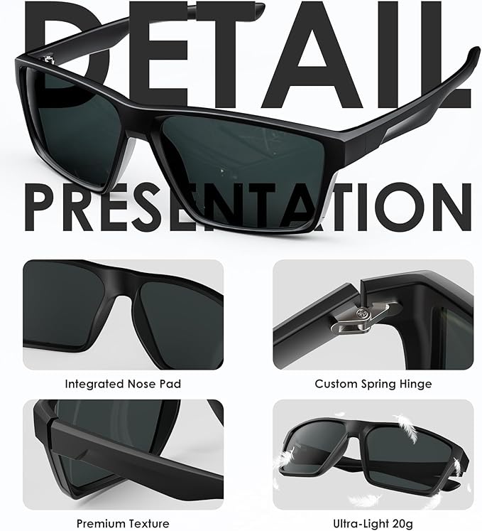 KALIYADI Sports Mens-Sunglasses Women Polarized-Sunglasses-Men: Sun Glasses with UV400 for Driving Running Cycling S86-1-8-9
