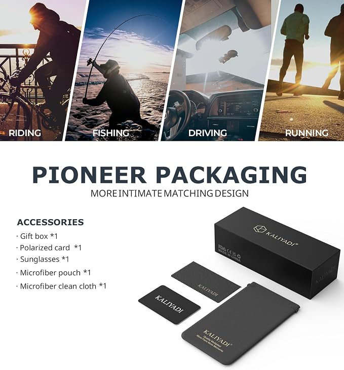 KALIYADI Sunglasses for Mens Polarized-Sunglasses: Men Sun Glasses with UV400 Protection for Driving Fishing Golf  KAS11-1