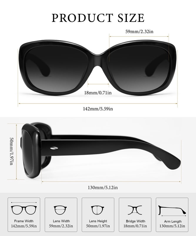 KALIYADI Women Sunglasses Polarized Sunglasses Trendy Retro Sun Glasses with UV Protection for Travel Driving 3 Pack£¨WMKAS20-1-2-4£©