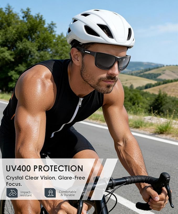 KALIYADI Sports Mens-Sunglasses Women Polarized-Sunglasses-Men: Sun Glasses with UV400 for Driving Running Cycling 150-2-3-5