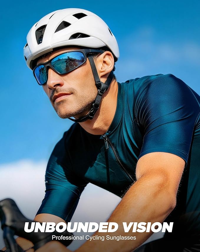 KALIYADI Mens-Sunglasses Polarized Sunglasses-Men Sports: Sport Sun Glasses for Running Cycling Fishing with UV Protection S90-1-3