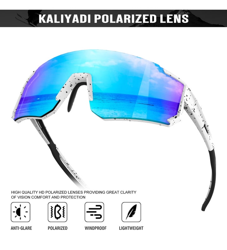 KALIYADI Polarized Sport Sunglasses-Men-Women Running-Sunglasses: Cycling Sun Glasses UV Protection Driving Fishing 3packs(WMKA159-1-3-15)