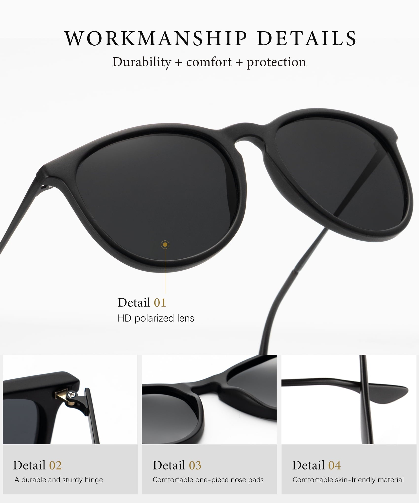 KALIYADI Cat Sunglasses Women Retro Polarized Sun Glasses with UV Protection for Women(S28)