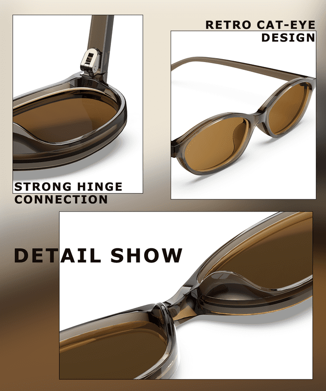 KALIYADI Retro Oval Womens Sunglasses Cat Eye Sunglasses for Women:Sunnies Lightweight Trendy Sun Glasses£¨243)