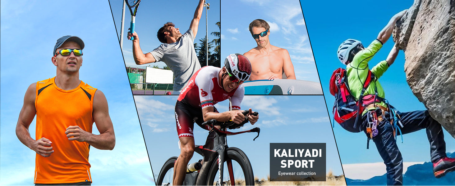 KALIYADI Sports Sunglasses-for-Men Polarized Running-Sunglasses: Sport Mens Sunglasses with UV Protection for Cycling Fishing S93-10-11-12