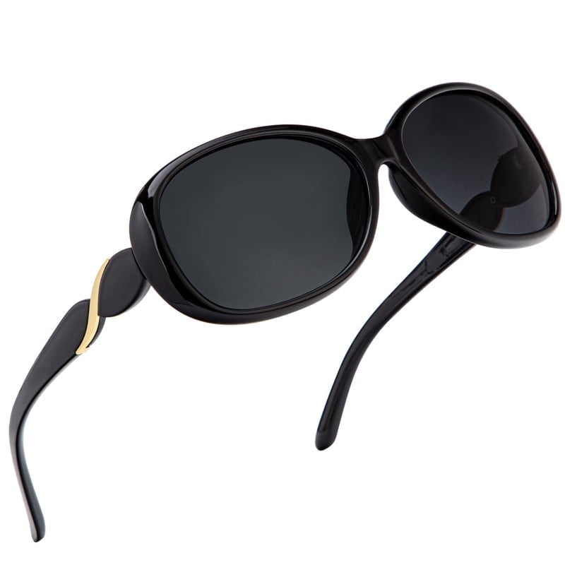 KALIYADI Oversized Sunglasses for Women, Polarized Trendy Vintage Ladies Sun Glasses with UV Protection(WMKAS3702-1)