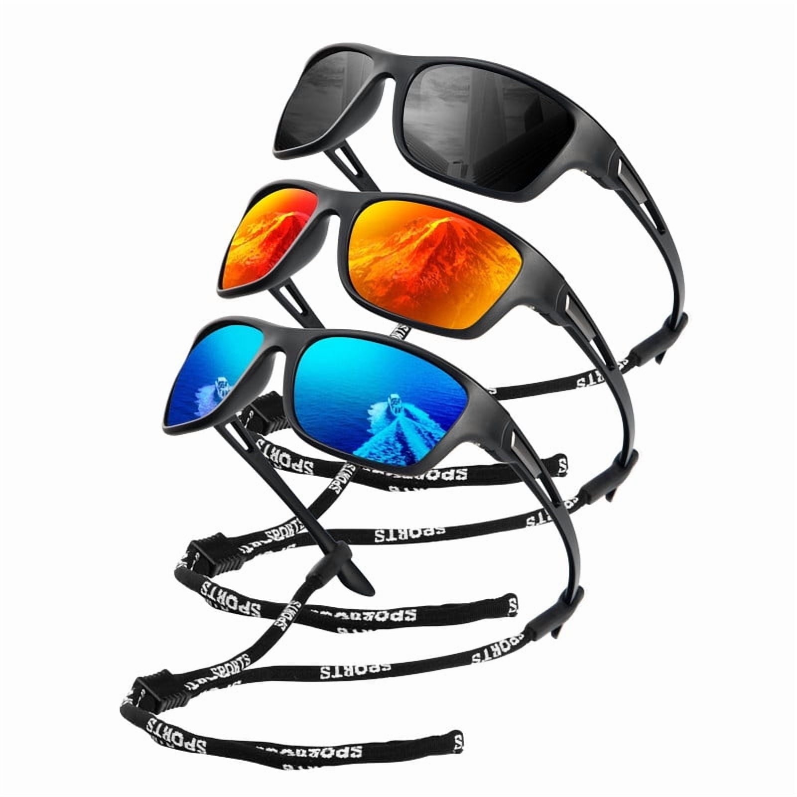 KALIYADI Polarized Sunglasses Men, Mens Sunglasses Polarized UV Protection for Driving Cycling Fishing(WMKAS63-2-10-11)