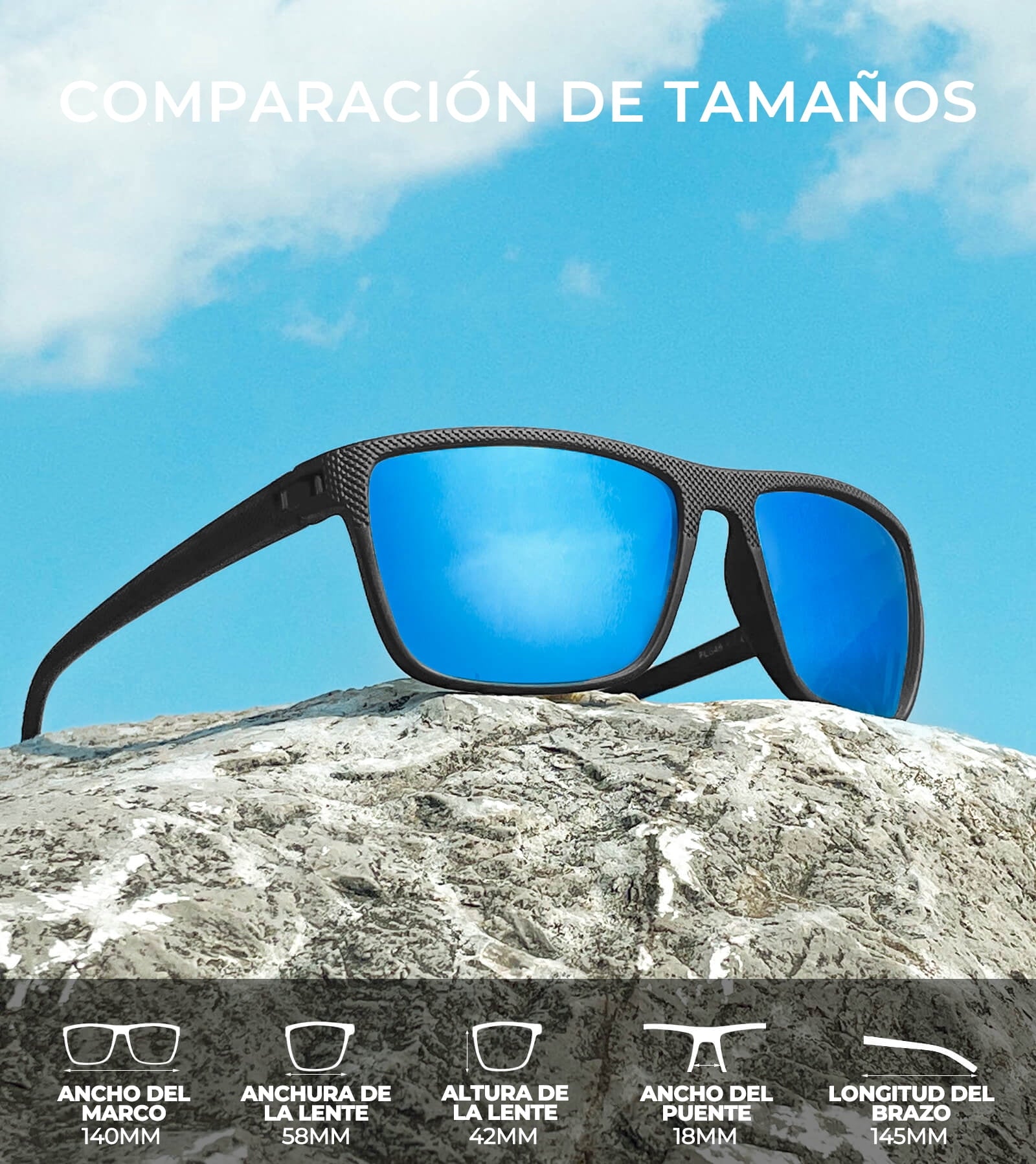 KALIYADI Polarized Sunglasses for Men,Lightweight Sun Glasses with UV Protection for Driving Fishing Golf S45