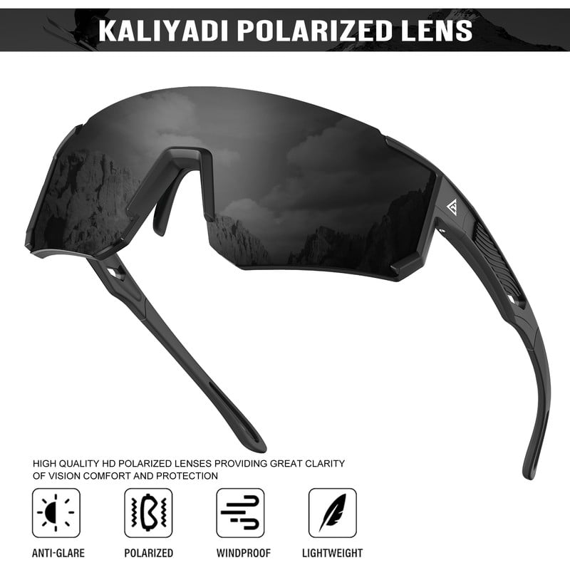 KALIYADI Sport Sunglasses for Men Polarized Mens Sunglasses Women: Sun Glasses with UV403 for Running Cycling Fishing(WMKA169-11-13-14)