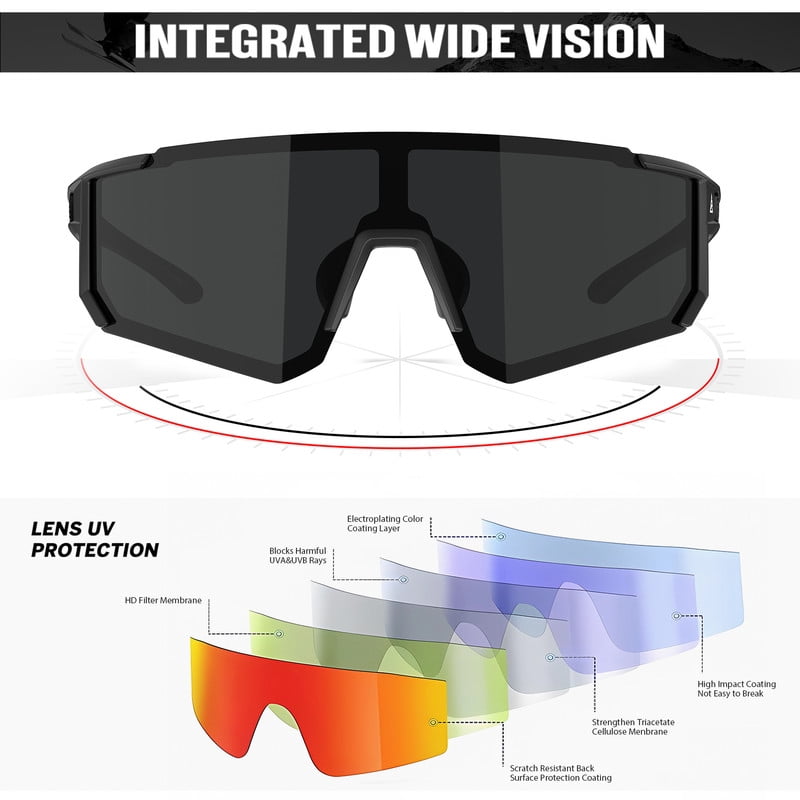 KALIYADI Sport Sunglasses for Men Polarized Mens Sunglasses Women: Sun Glasses with UV403 for Running Cycling Fishing(WMKA169-11-13-14)