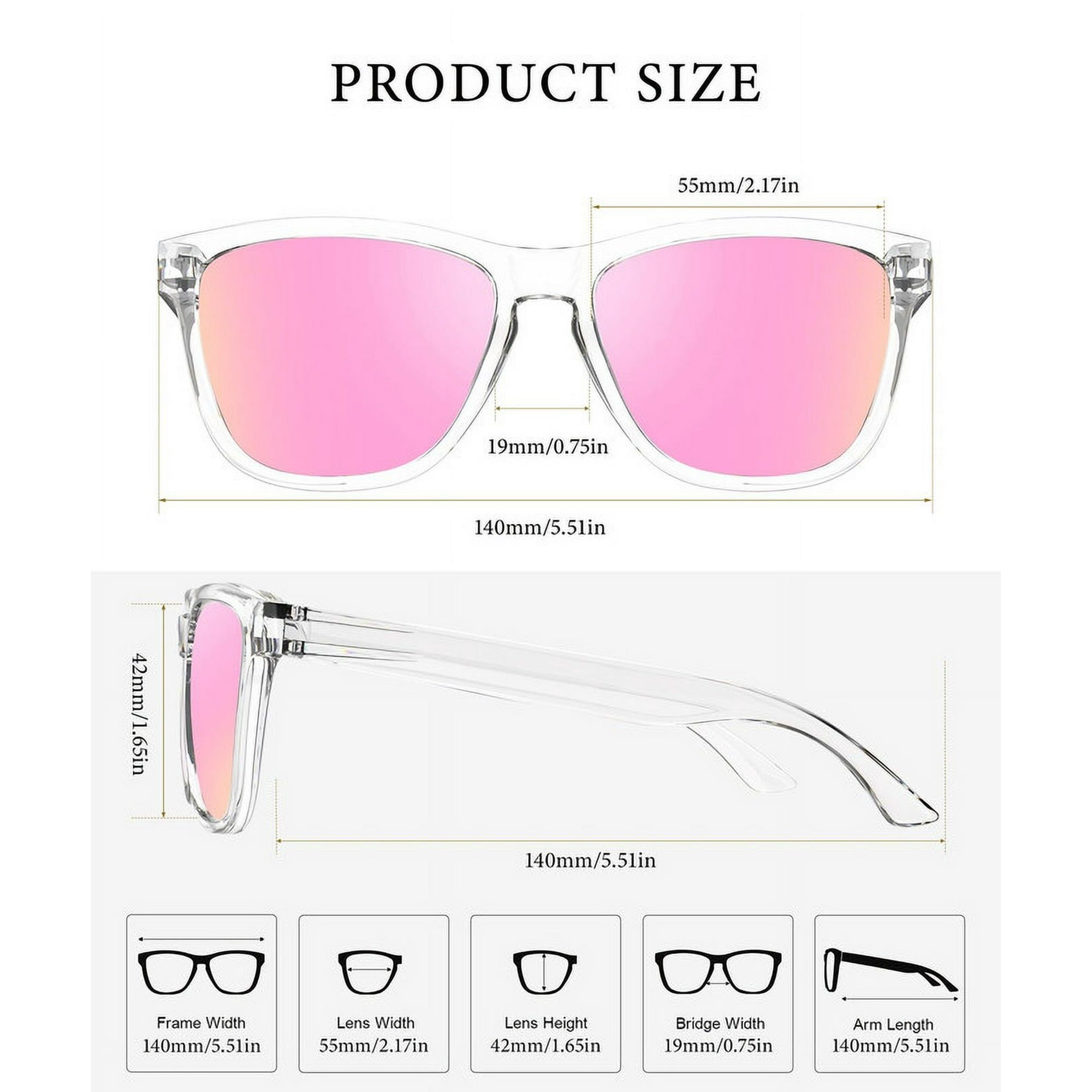 KALIYADI Womens-Sunglasses Polarized Sunglasses-Womens Trendy: Retro Sun Glasses with UV Protection for Travel Driving（WMS06-16-17-23）