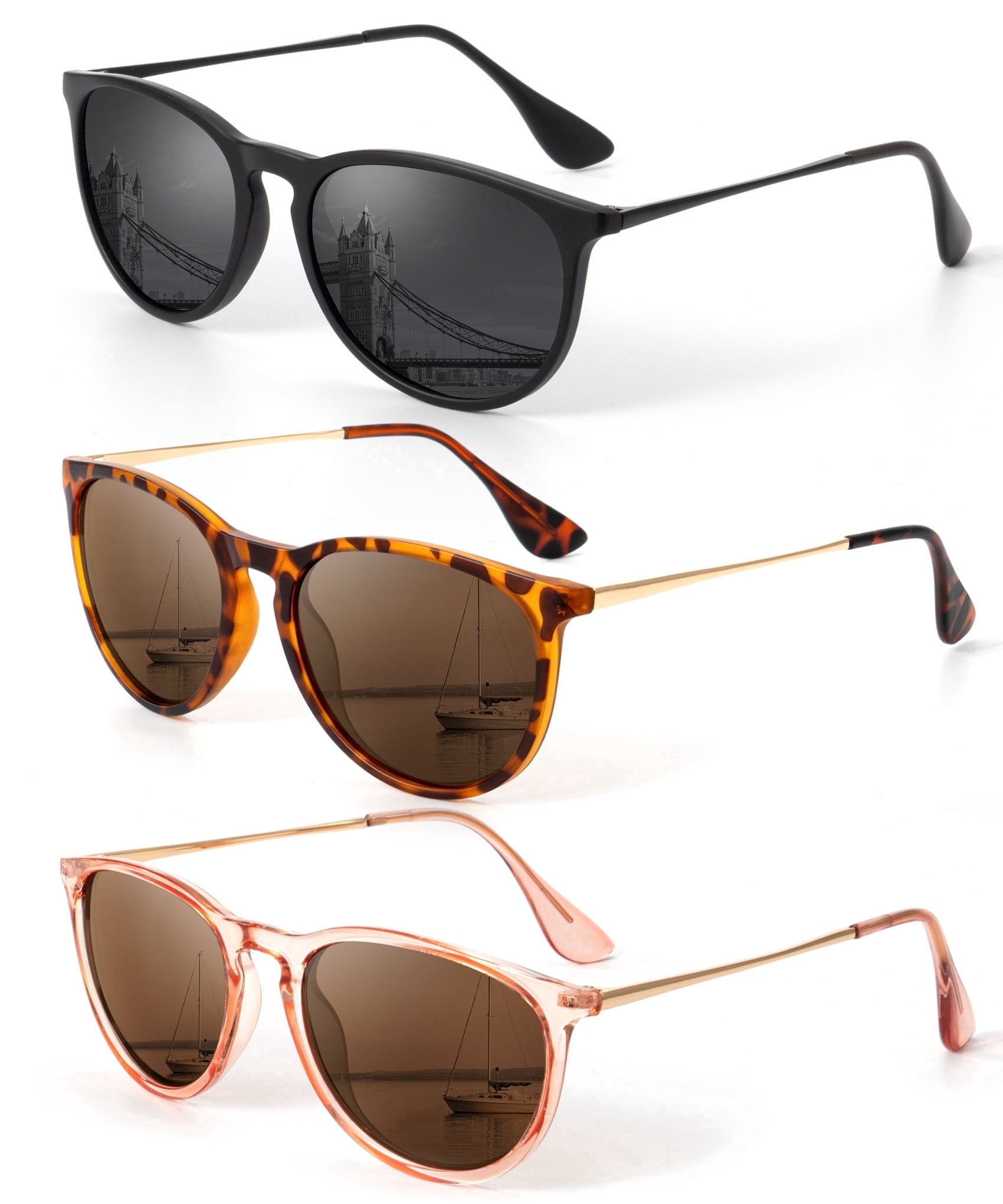 KALIYADI Cat Sunglasses Women Retro Polarized Sun Glasses with UV Protection for Women(S28)
